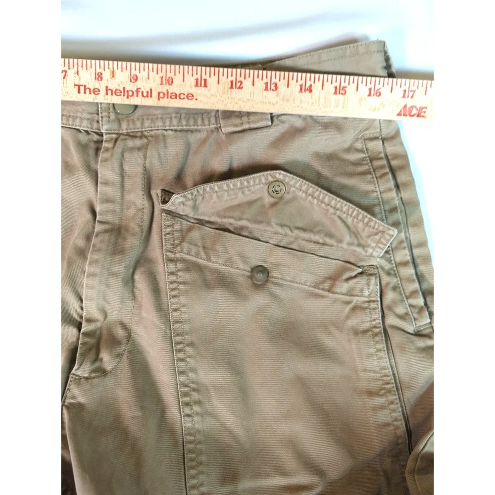 Vintage 2008 Gap Cargo Utility Pants Men M Beige Wide Straight Leg Patch Pockets